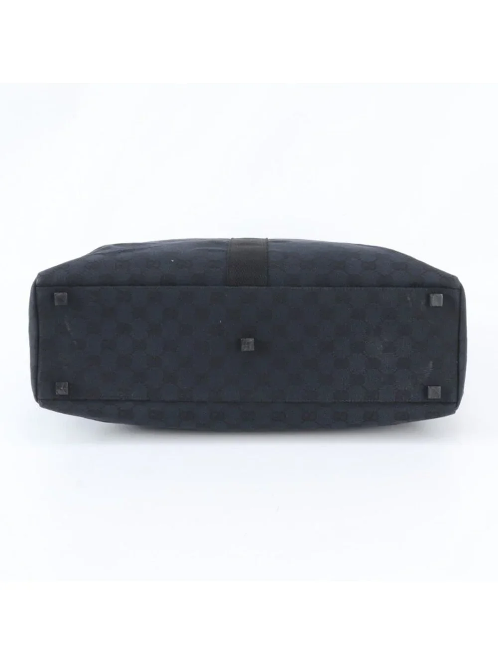 Gucci GG Canvas Leather Tote Shoulder Business Black